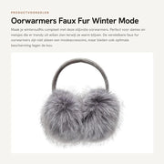 Orecchini da neve in pelliccia artificiale foderati in faux fur, accessori da esterno per donne e ragazze, adattabili, grigio/kaki, protettori per orecchie