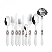 OXFORD Ghiera Argento Anticato, Posate Set 75 Pz, Scatola