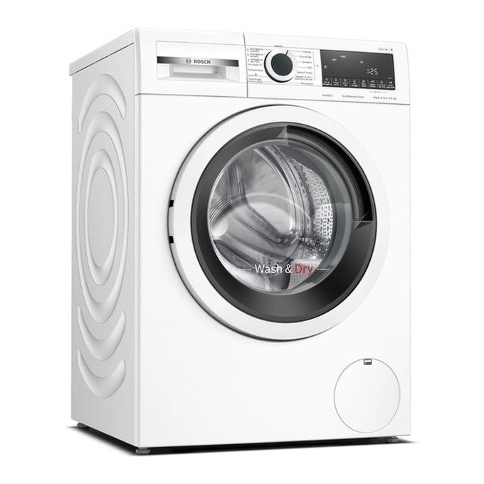 Bosch Serie 4 WNA144V0IT Lavasciuga a libera installazione 9+5 Kg 1400 giri Classe B-E Vapore Iron Assist Motore Inverter EcoSilence Condensatore autopulente Bianco