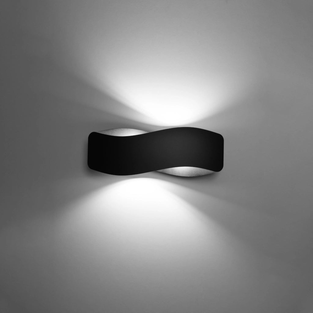Applique Pure Lume Cedara 40cm nera metallo 2xG9 PU.1020