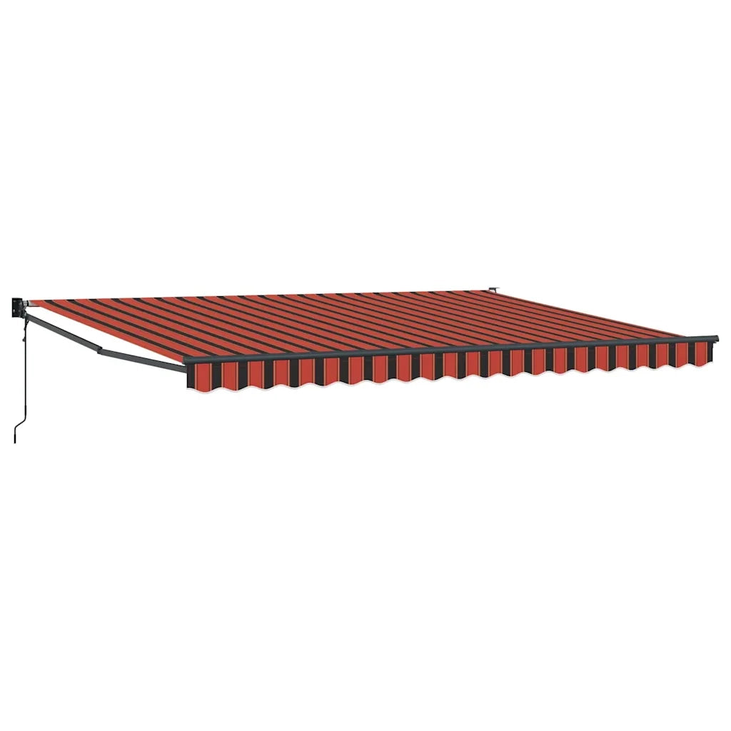 Tenda Sole Automatica Retrattile Arancione e Marrone 4,5x3 m