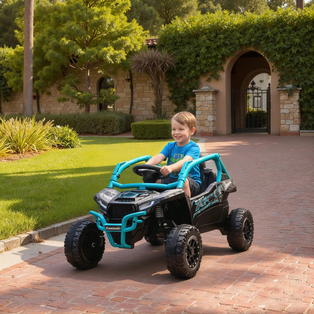 Auto per Bambini Elettrica 12V ¨C zephmum ¨C Blu, Telecomando, Luci LED