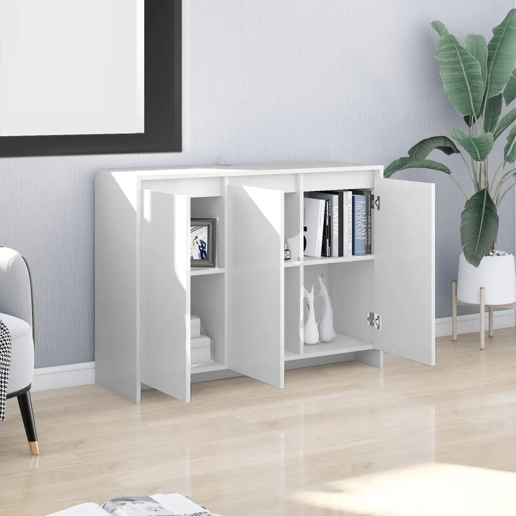 Credenza-Buffet-Armadio da cucina Bianca 102x33x75 cm in Truciolato