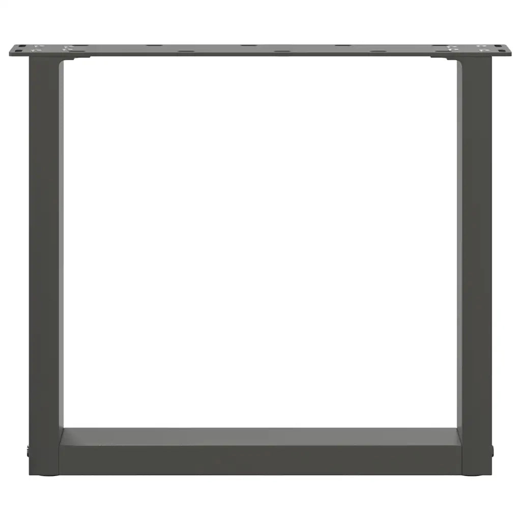 vidaXL Gambe per Tavolino da Caffè a Forma di U 2 pz Antracite 50x(42-43) cm Acciaio