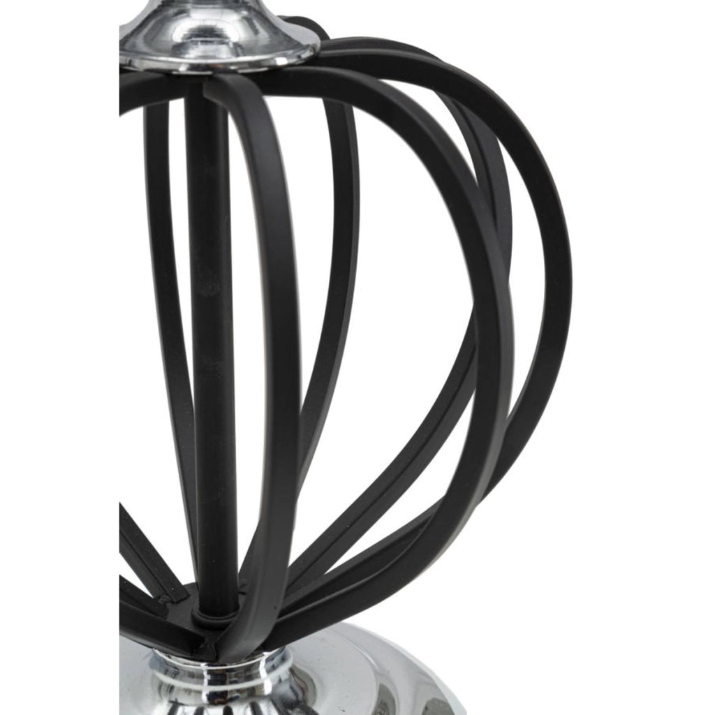 Lampada da Tavolo VKH136, Nero, Metallo, 28x28x44,5 cm