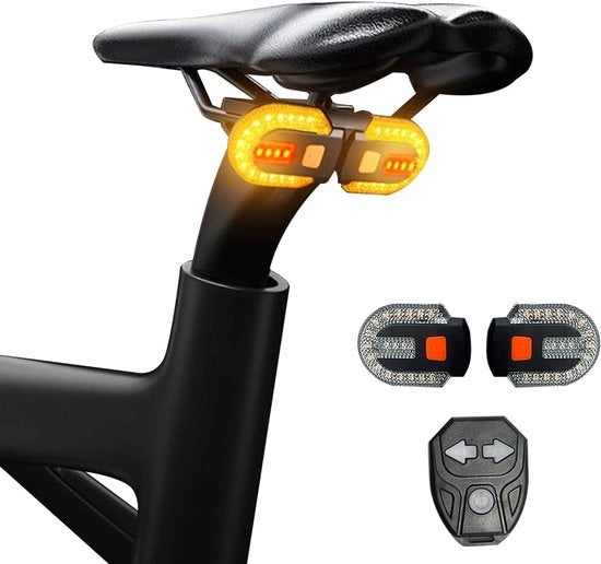 Segnali di Semaforo Avanti Indietro - Impermeabile IPX5 - Comando a Radio - Ricaricabile tramite USB - per Bicicletta da MTB Scooter
