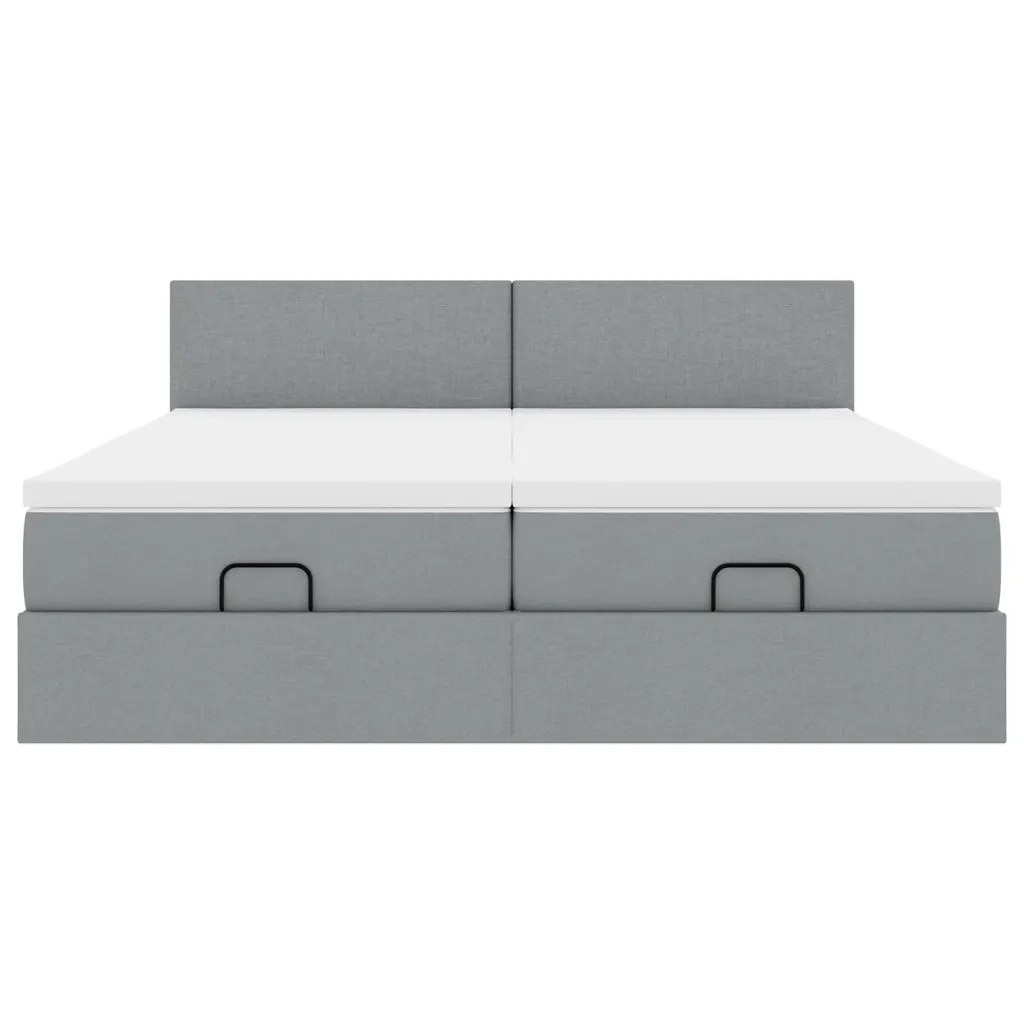 Struttura Letto Pouf con Materassi 160x200 cm in Tessuto 3312815