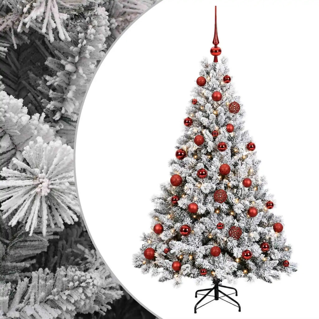 Albero di Natale Artificiale con Palline 120 cm 150 LED 3465867