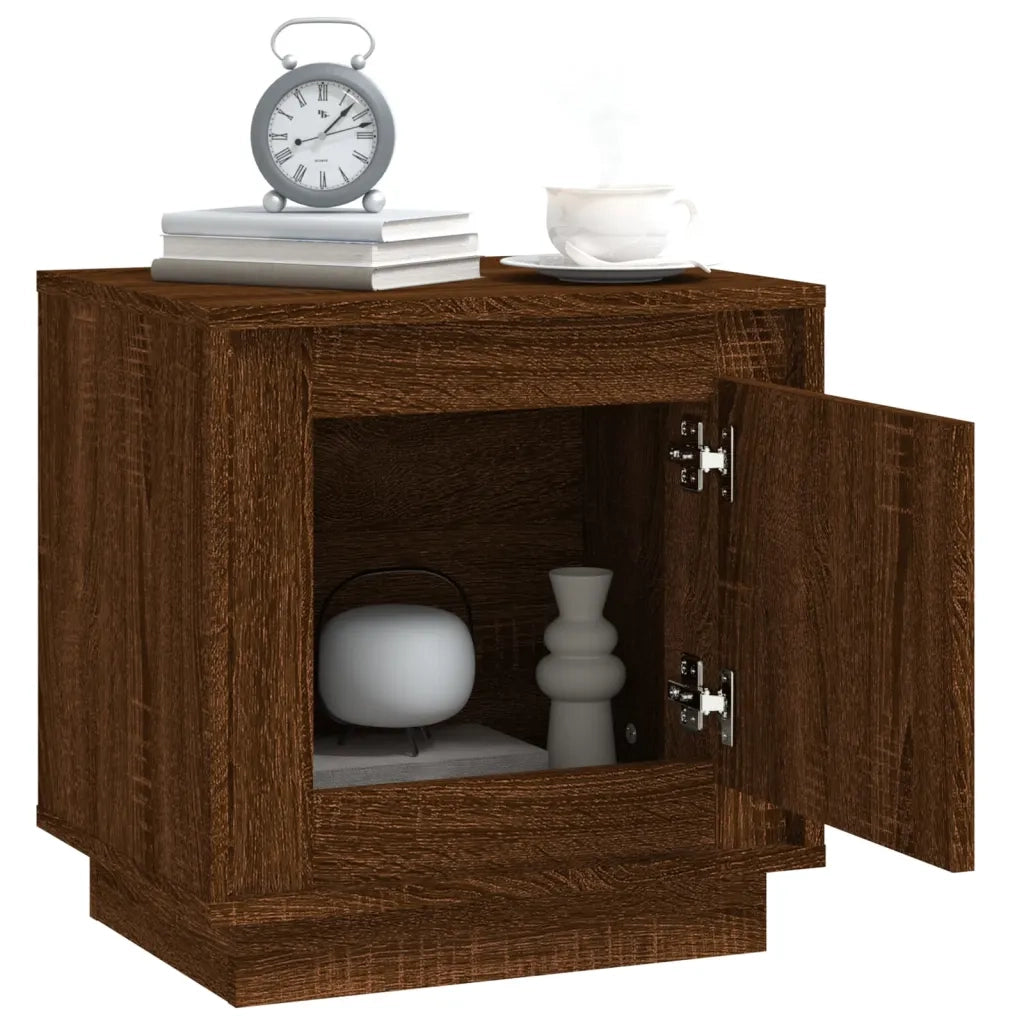 Comodino | Armadio da Notte | Mobiletto da notte Rovere Marrone 44x35x45 cm in Legno Multistrato