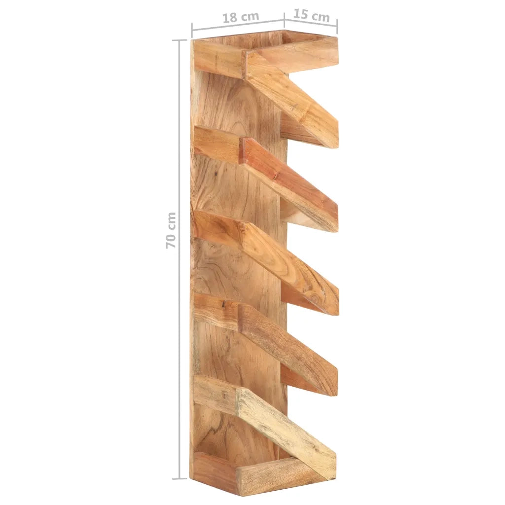 Portavino da 5 Bottiglie in Legno Massello di Acacia 321626