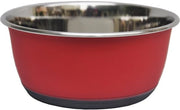 Piatto alimentare per animali in acciaio inossidabile, antiscivolo, opaco, grande, rosso, 205 cm, 60 pezzi