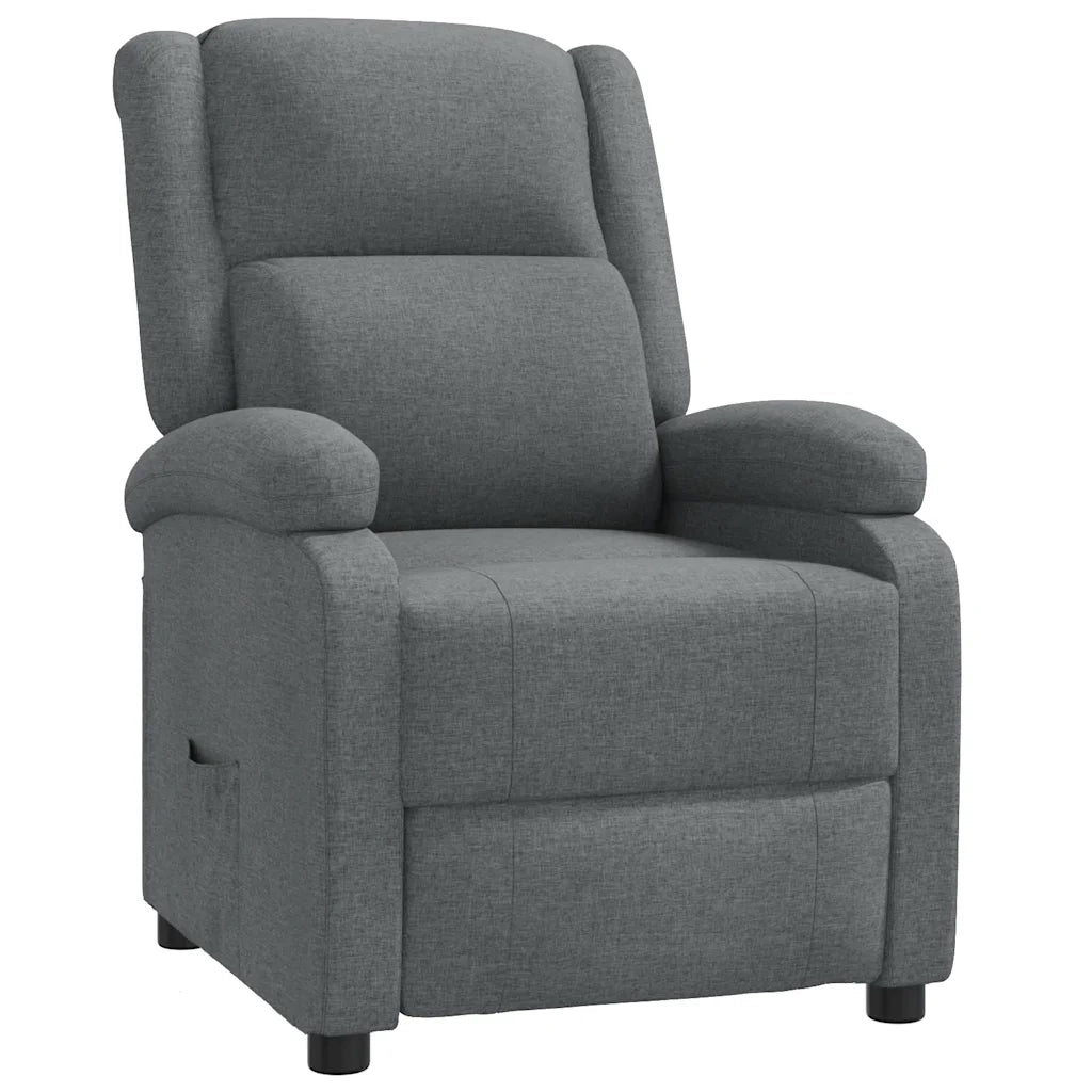 Divano Sedia-Poltrona Reclinabile in Tessuto Grigio Scuro 183556
