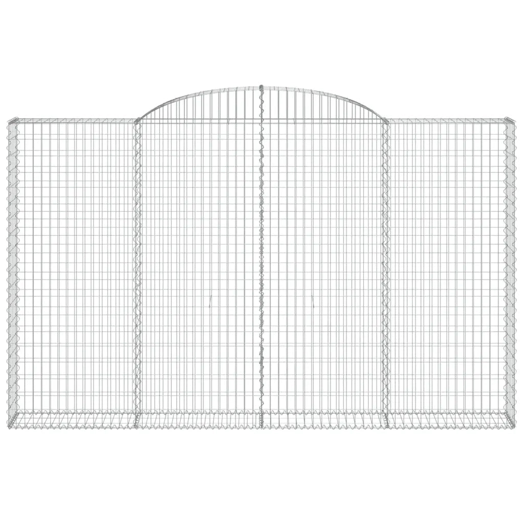 Cesti Gabbioni ad Arco 2 pz 300x30x180/200 cm Ferro Zincato 3146593