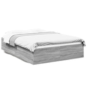 Letto matrimoniale | Letto per adulti | Giroletto Grigio Sonoma 120x190 cm in Legno Multistrato