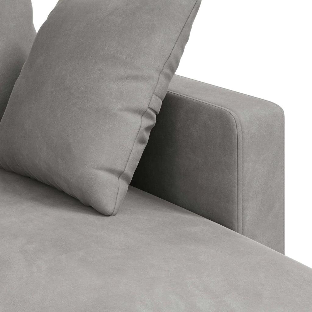 Divano Grigio chiaro 178 x 134 x 80 cm Velluto 42024449