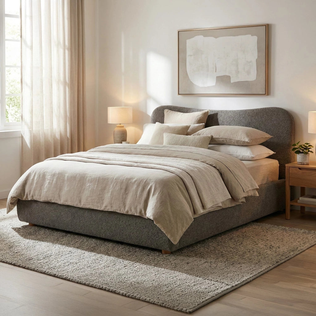 Letto Maido Teddy in tessuto 180x200 cm 1