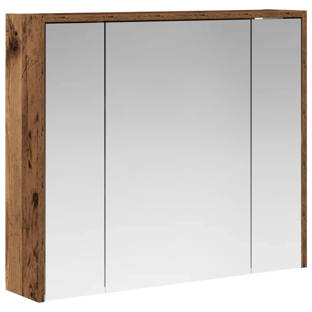 Mobiletto per specchio da bagno Legno vecchio 889173