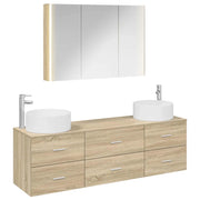 Set di mobili per il bagno 4 pcs Rovere Sonoma 3407065
