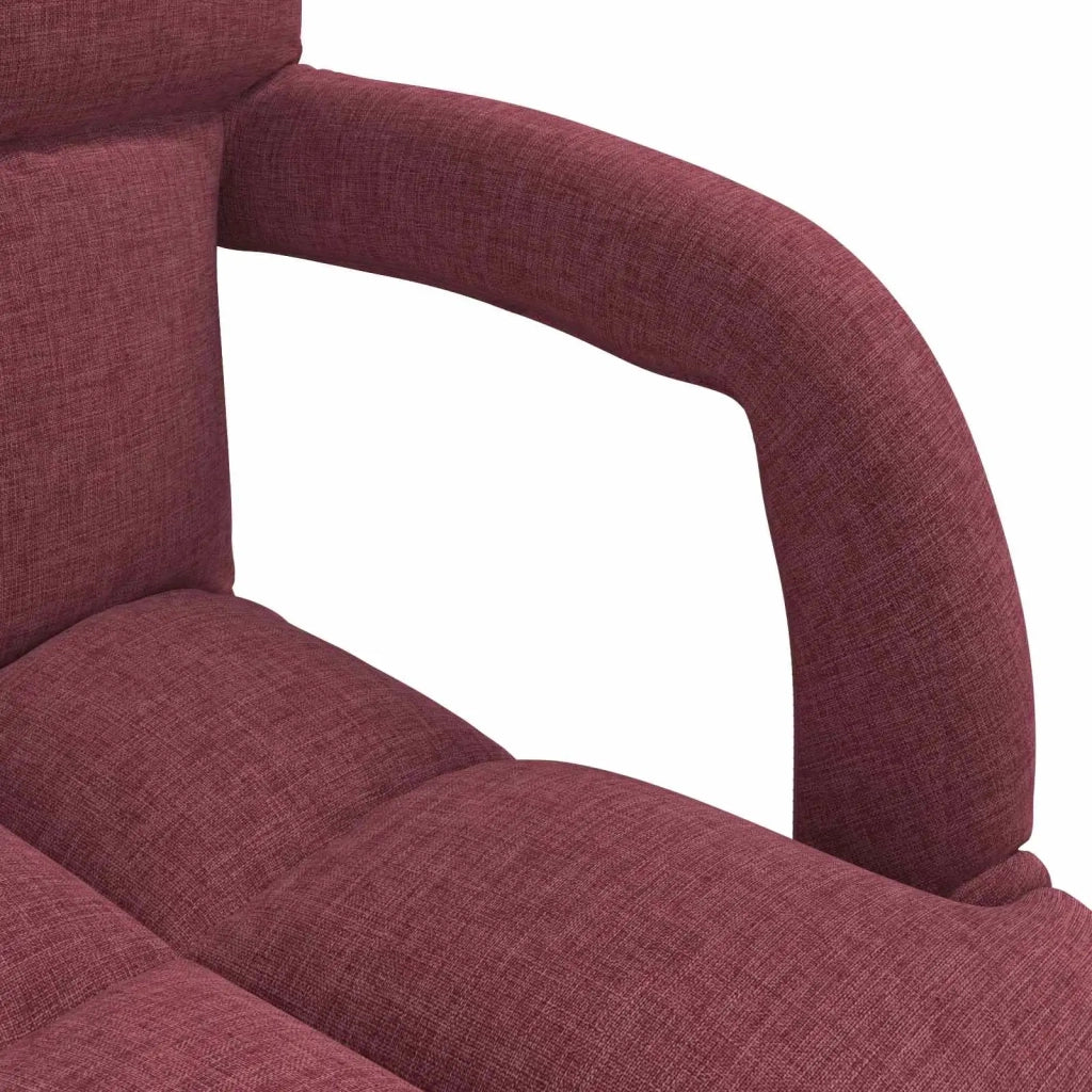 Sedia da pavimento regolabile con braccioli Rosso Vino