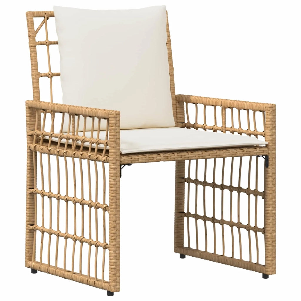 Set di Mobili da Esterno 5 pz | Set Salotto da Giardino Naturale e Bianco Crema