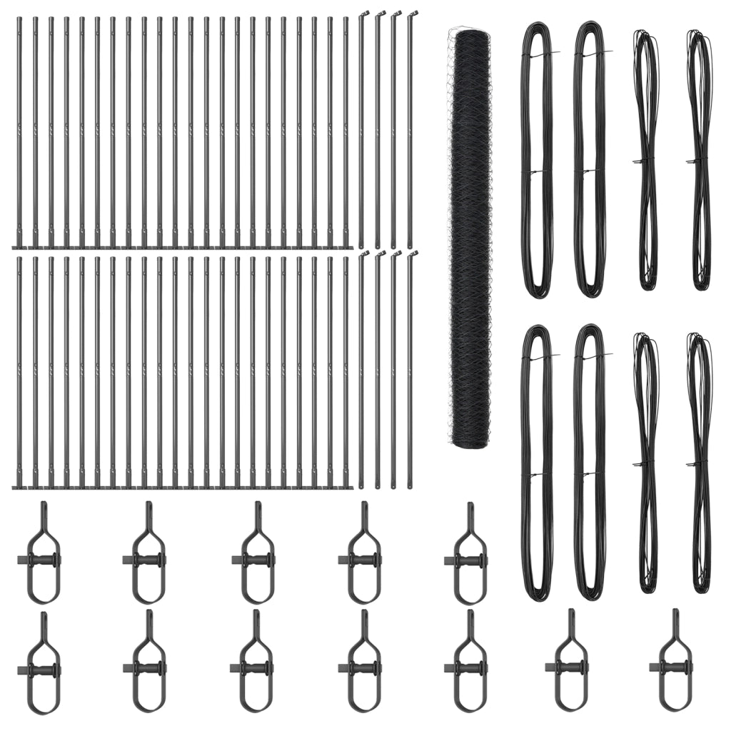 Recinzione Esagonale  Grigia 1,6x100 m Acciaio