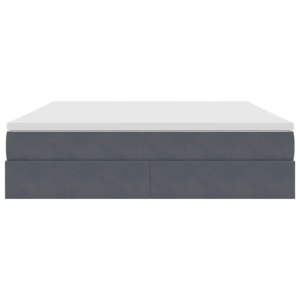 Letto con contenitore e materasso Grigio scuro 180 x 200 cm