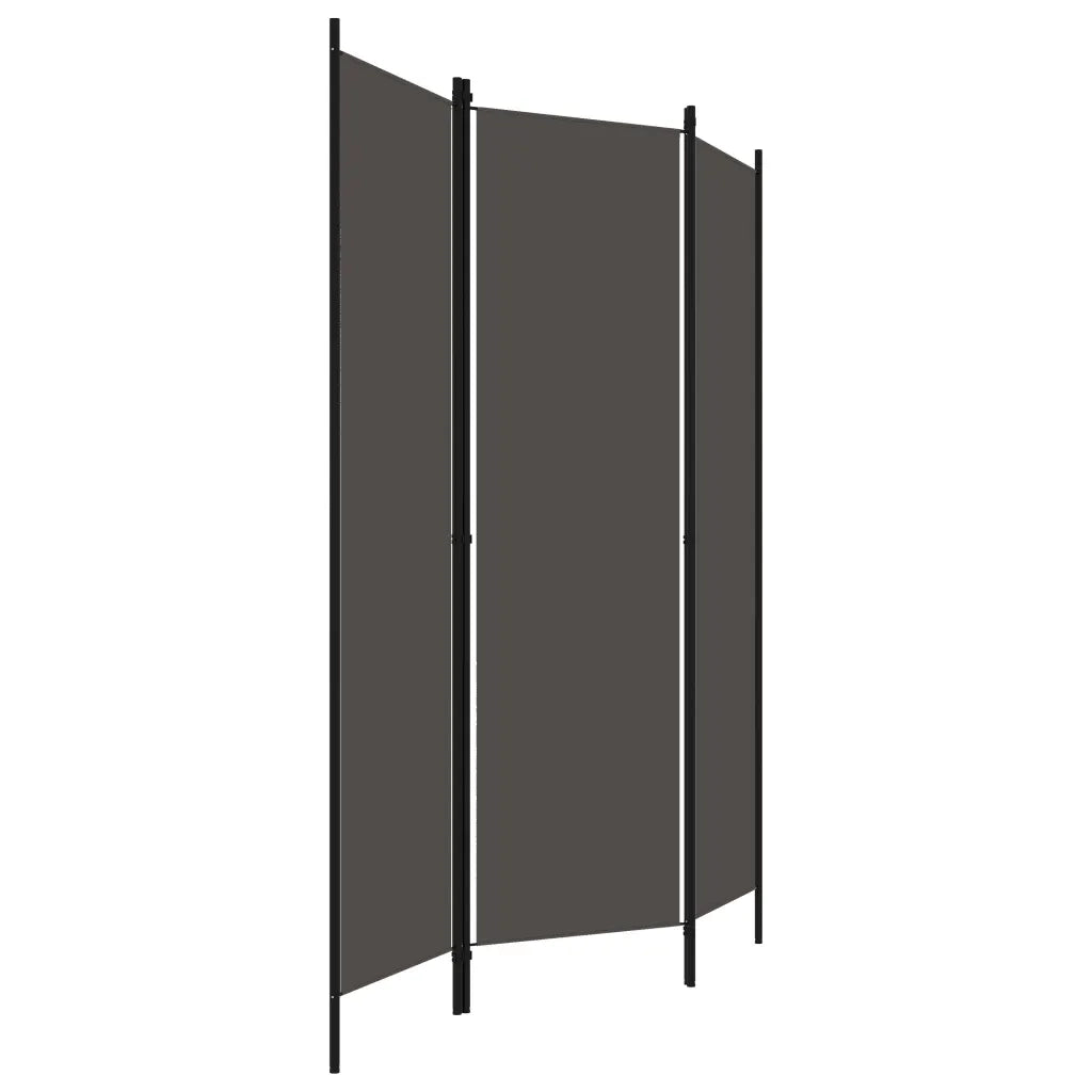 Paravento a 3 Pannelli-Divisorio Antracite 150x180 cm