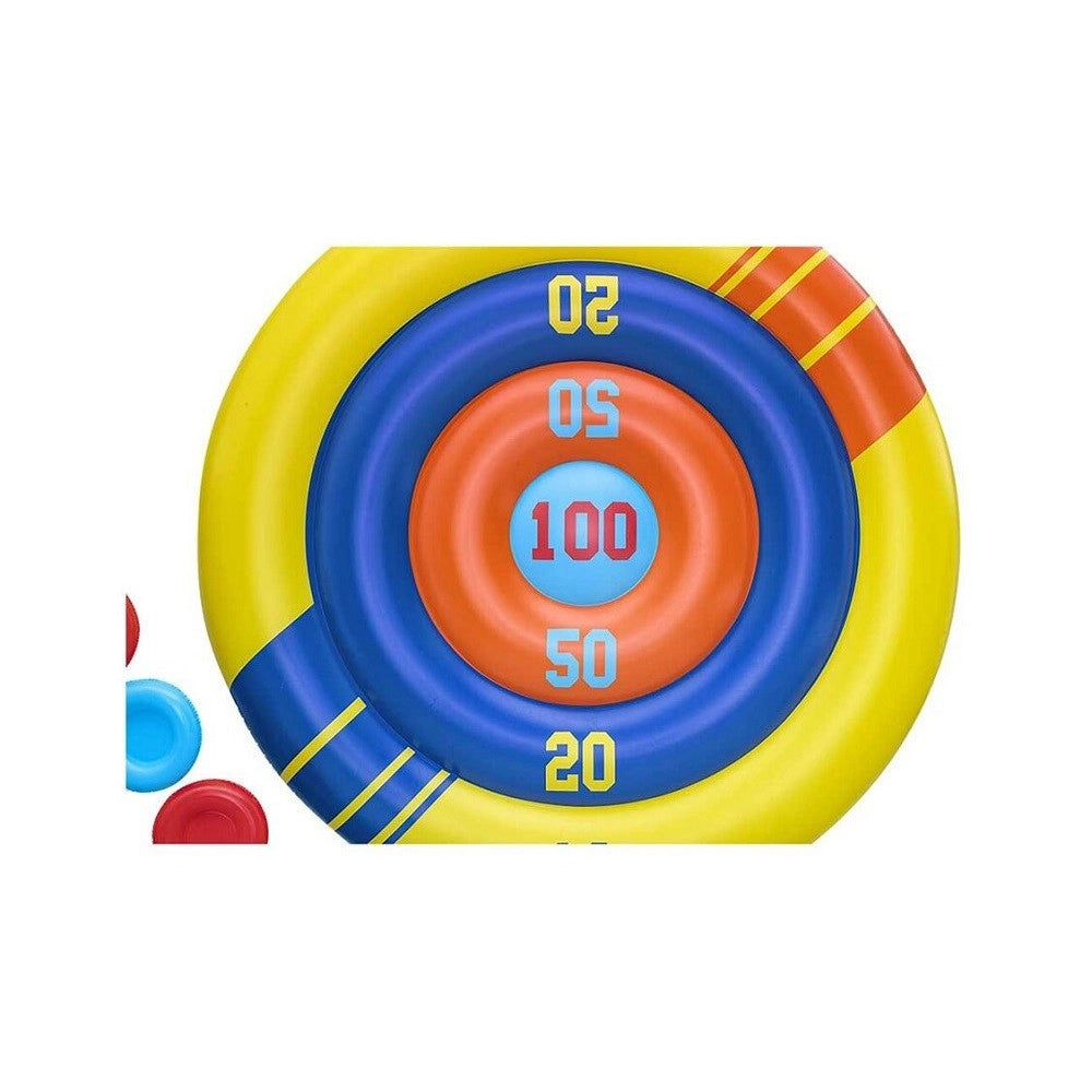 Trade Shop - Gioco Galleggiante Gonfiabile Rotondo Disc Champion Frisbee ø140cm Piscina 52566 -