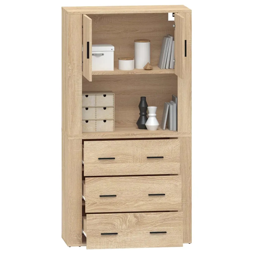 Credenza | Madia | Buffet da pranzo | Armadio da pranzo Rovere Sonoma in Legno Multistrato