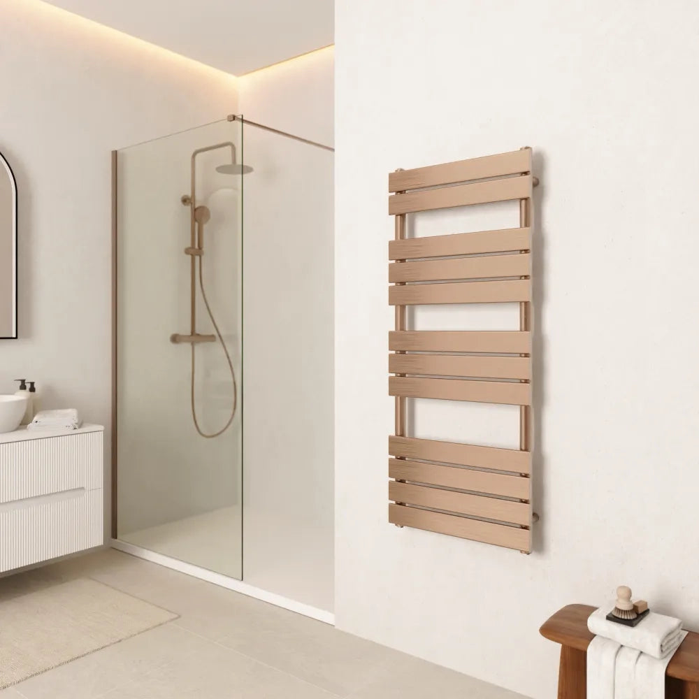 Termoarredo idraulico 1200x500 oro rosa interasse 450 | Andromeda