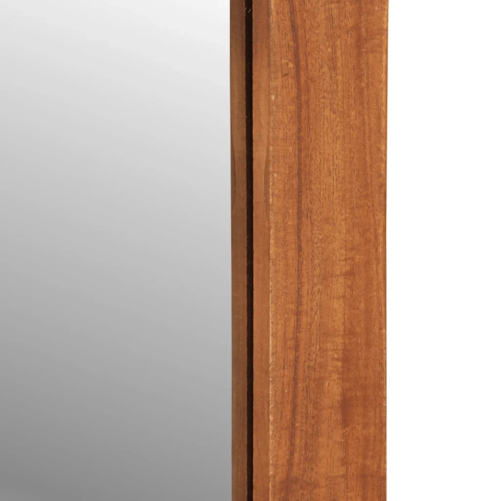 Specchio da Parete con Cassetti-Mobile con specchio 60x33x90cm Legno Massello Acacia