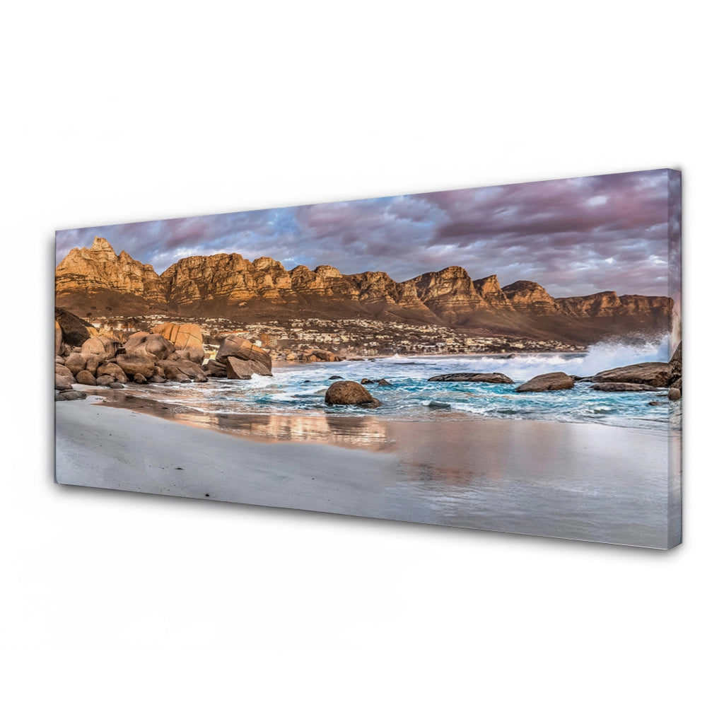 Quadro Moderno su Tela per Soggiorno e Camera da Letto 40x120 cm - Stampa Professionale su Telaio in Legno con Gancio Integrato - Dipinto Panoramico Decorativo da Parete. ASS1-DIS2