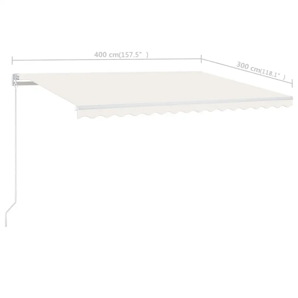Tenda da Sole Retrattile Manuale 400x300 cm Crema