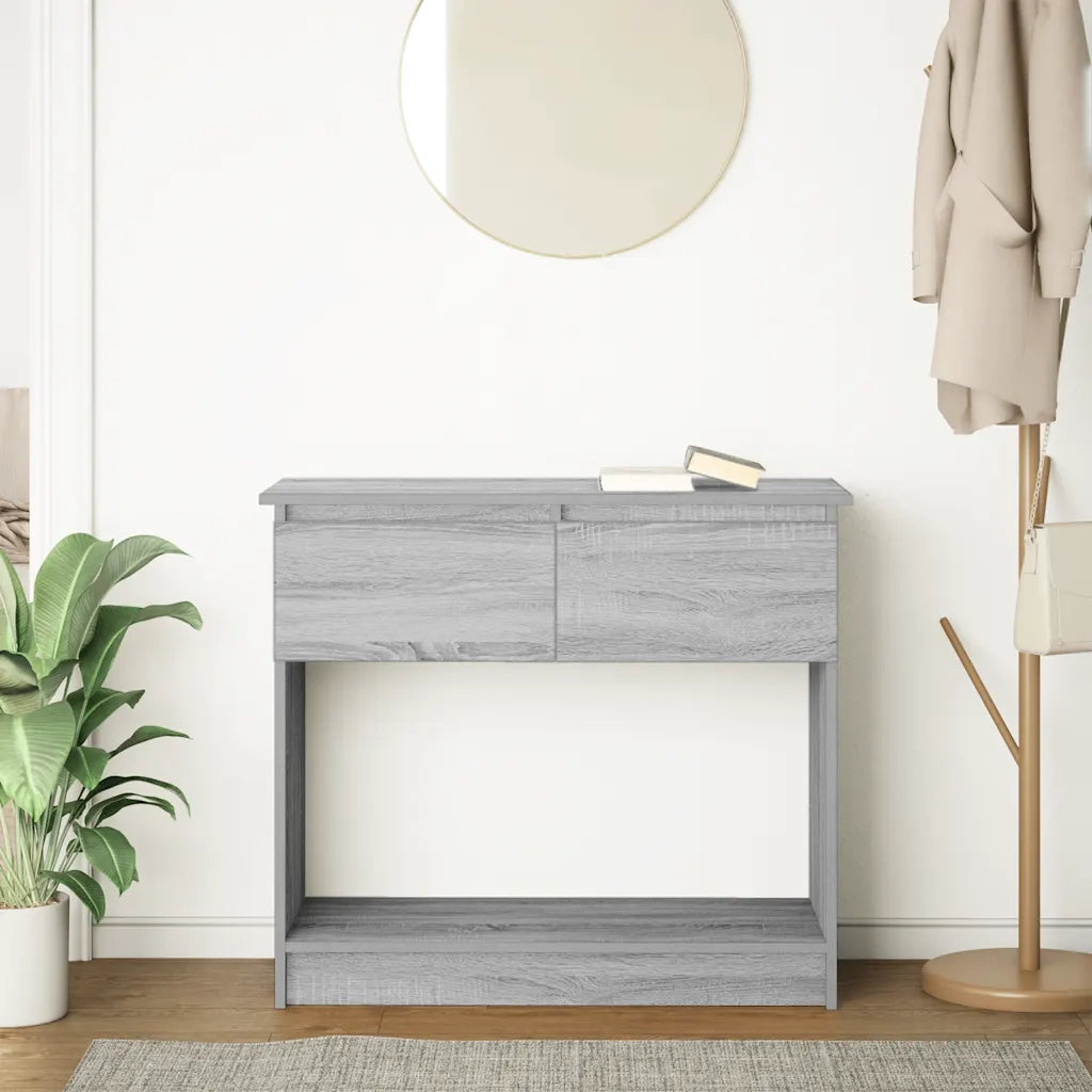 Tavolo Consolle con Cassetti Grigio Sonoma 85,5x38,5x74,5 cm 861396