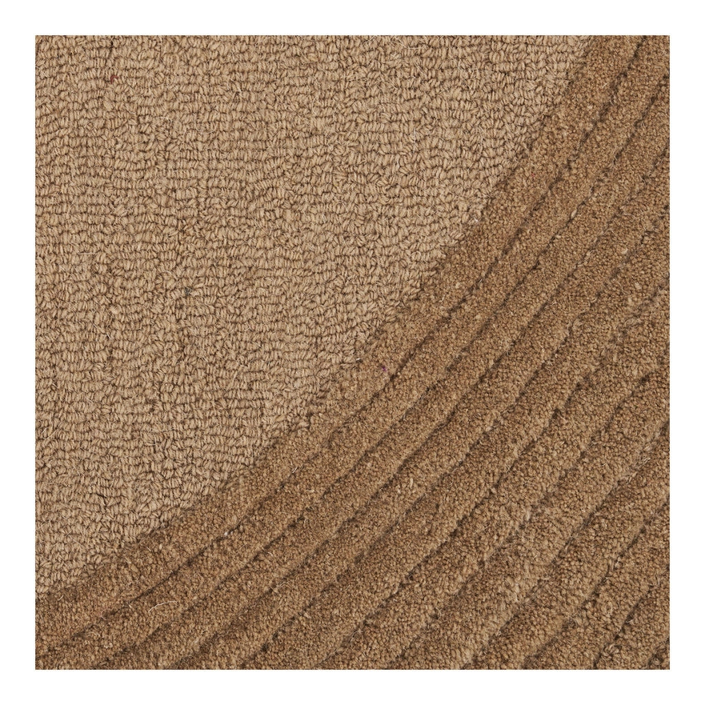 Tappeto Rettangolare Pune, Marrone, Lana, 160x230x0,5 cm