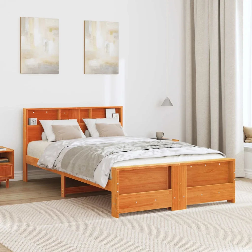 Struttura del letto con testiera Marrone cerato 140 x 190 cm