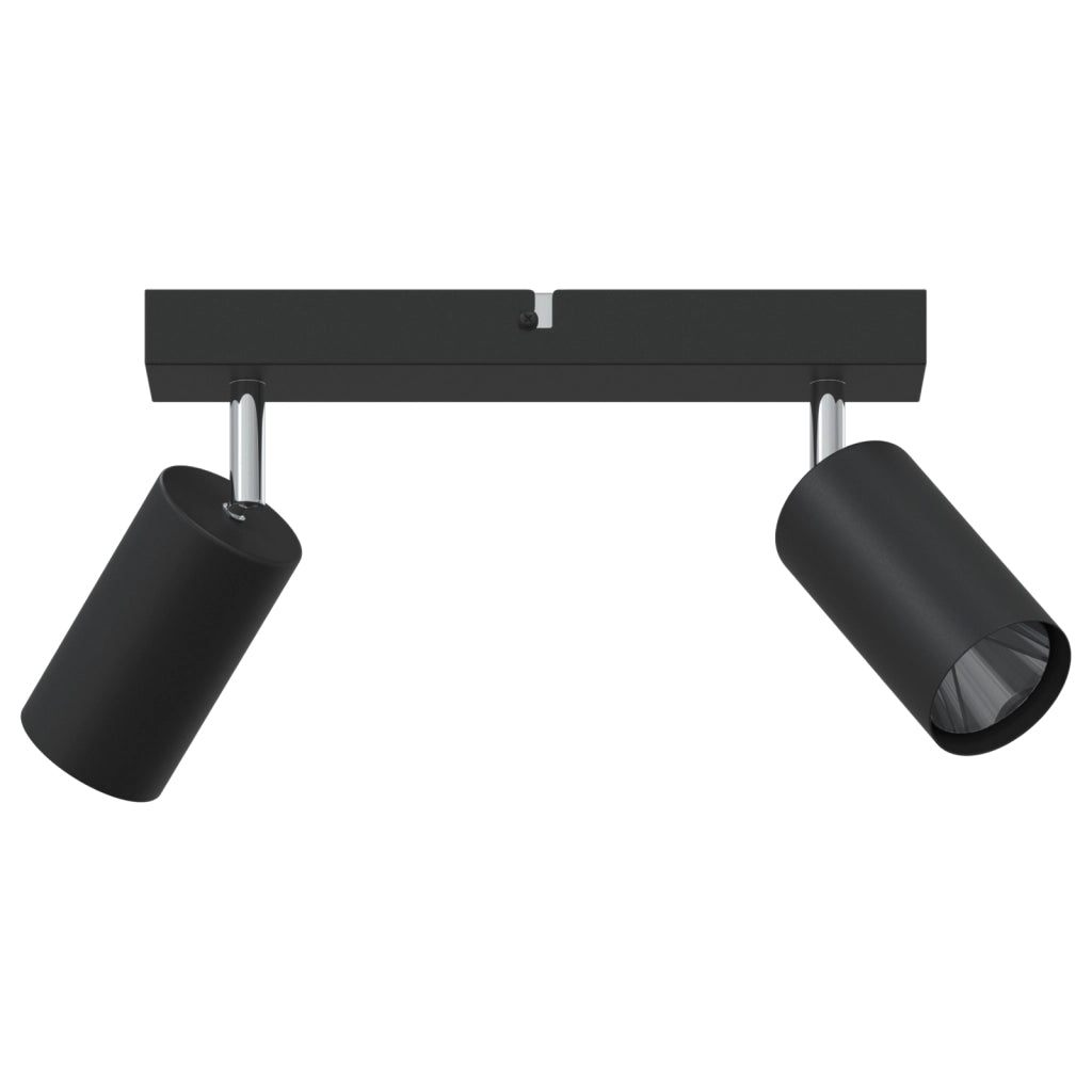 Faretto da soffitto regolabile a due vie nero GU10