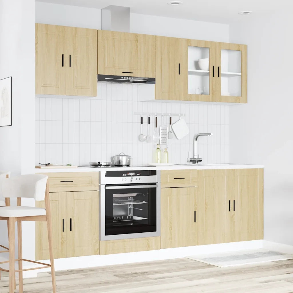 Set Mobili da Cucina 8 pz Kalmar Rovere Sonoma in Truciolato