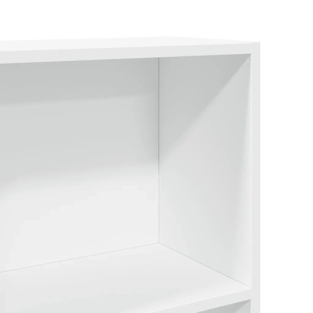 Libreria-Scaffale per Libri-Mobile di Stoccaggio Bianca 60x24x143 cm in Legno Multistrato