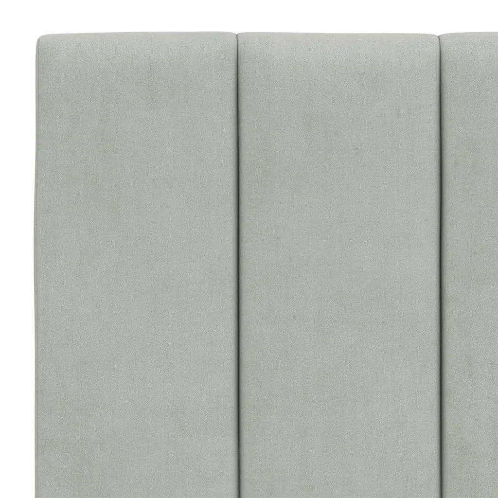 Cuscino Testiera Hanko Grigio Chiaro 120 cm in Velluto CFW8462130