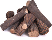 Set di 9 Pezzi di Tronchi in Ceramica a Gas, Decorativi Falsi in Legno in Ceramica per Interni Ed Esterni, a Gas per Camini a Bioetanolo, Camino Elettrico, Pozzo di Fuoco