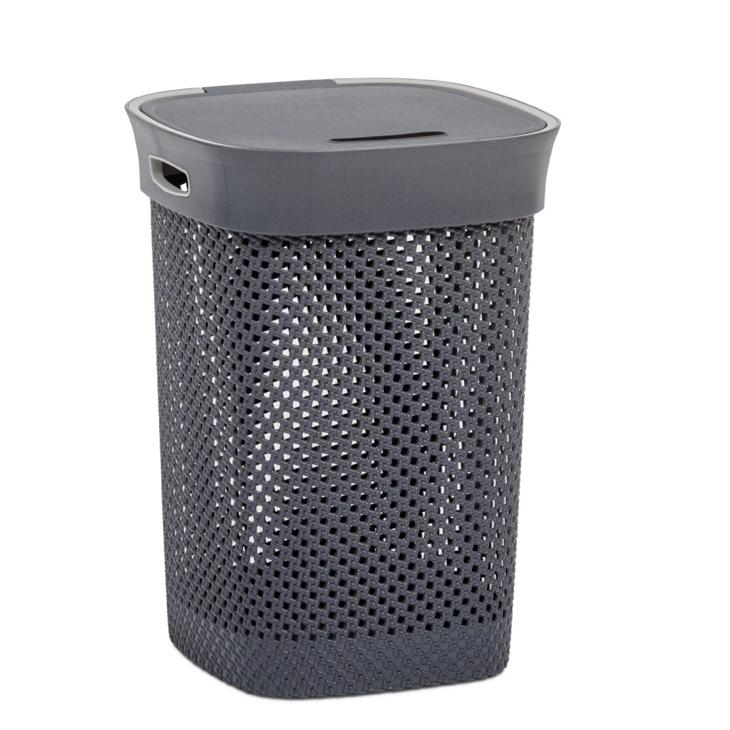 Cesta Portabiancheria Wooly Hamper 60 L Grigia 45x35x60 cm