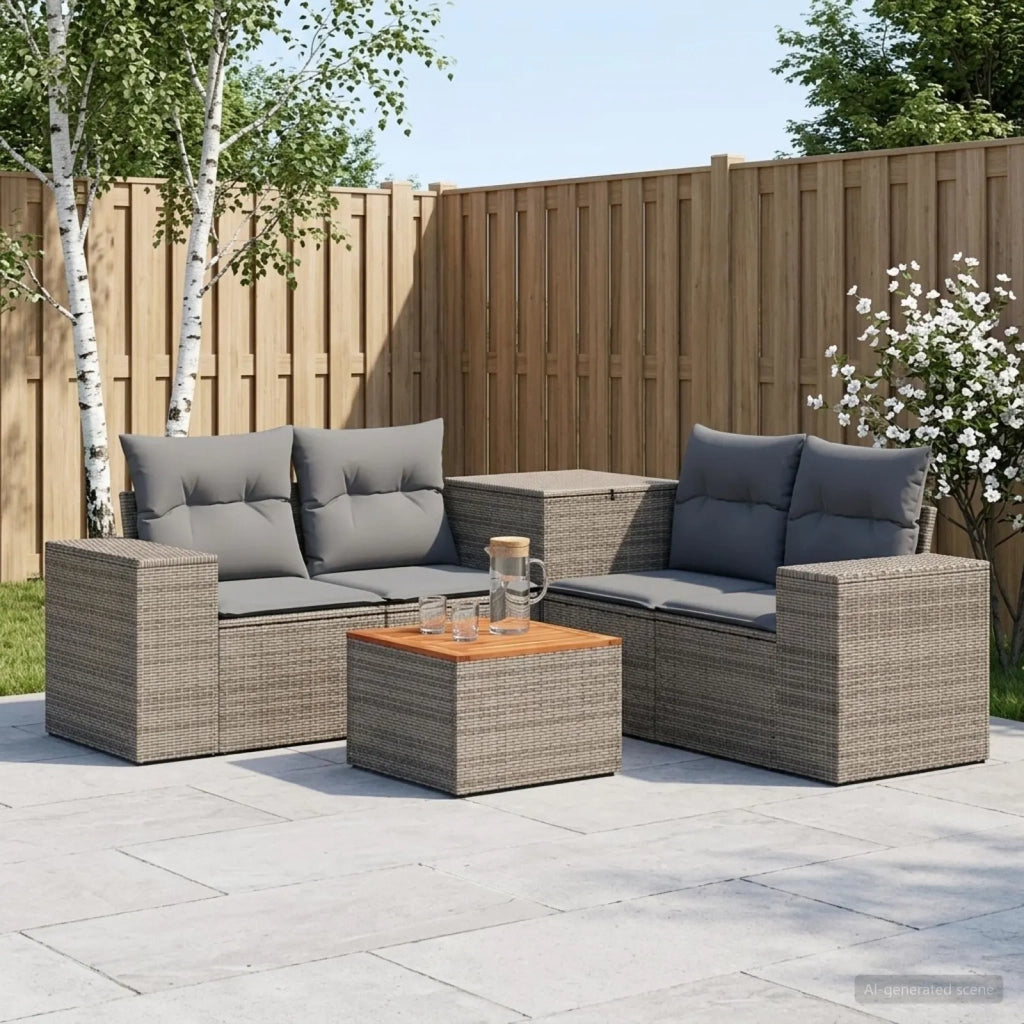 Set di divani 6 pz Grigio e Grigio Scuro 3447570