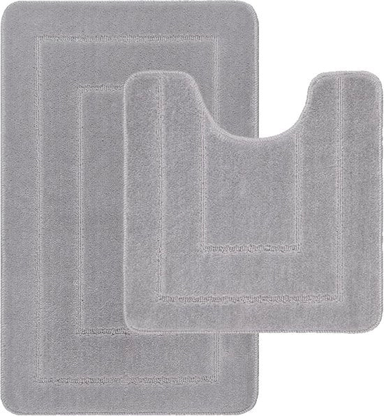 Matrice Antiscivolo - Assorbente Acqua - 2 Pezzi - Grigio - 100% Polipropilene