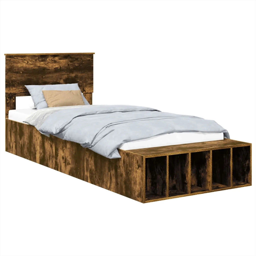 Struttura del letto Rovere fumé 75 x 190 cm Legno multistrato