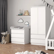 Fasciatoio Emma, Bianco, 80 x 85.4 cm con 3 cassetti
