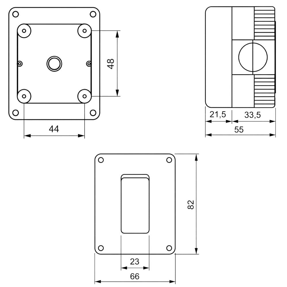 Presa bipasso 2p+t 10/16a 250v con contenitore da parete ip40