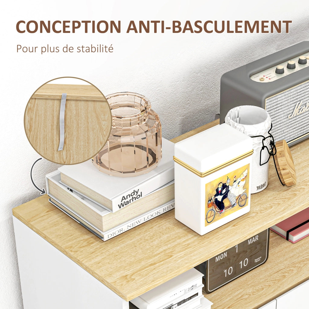 Cassettiera buffet scandinava ¨C zephmum ¨C bianco e legno