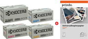 ORIGINAL Kyocera Value Pack nero / ciano / magenta / giallo TK-5240 MCVP 02 + Prindo Universal Papier 500 Blatt ~13000 Seiten