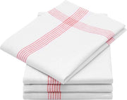 Set di 4 asciugamani in lino e tovaglie - 100% lino - 50x70 cm - 228 gsm - bianco